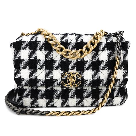 black white chanel bag